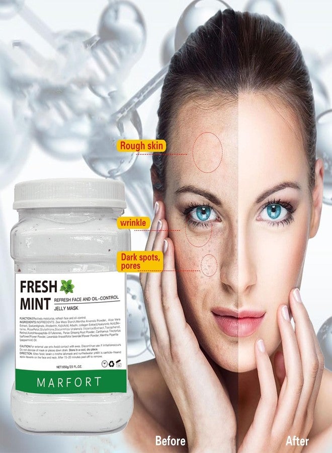 Marfort Jelly Mask for Facials Peel-Off Powder Hydrojelly Mask Peel Off Face Masks SkinCare Combination with Professional Skincare Spa Moisturizing & Hydrating 23 Fl Oz (Fresh Mint) - Image 4